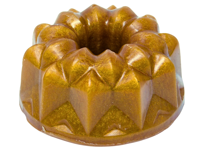 gold bundt cake shaped soap