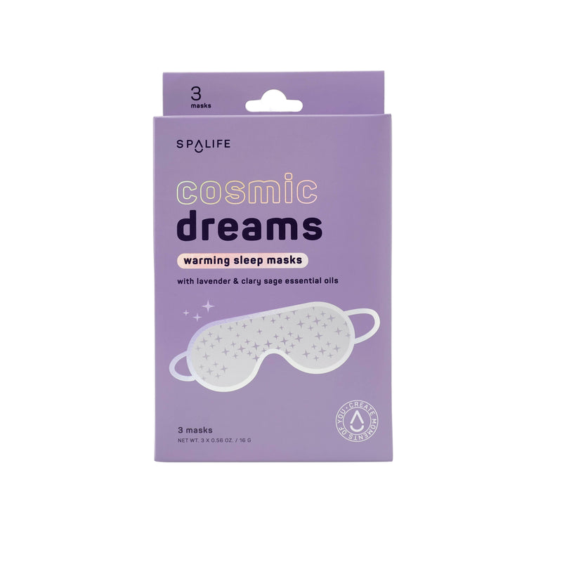 SpaLife cosmic dreams warming sleep masks packaging on a white background