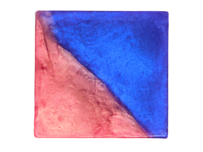 square purple and pink soap