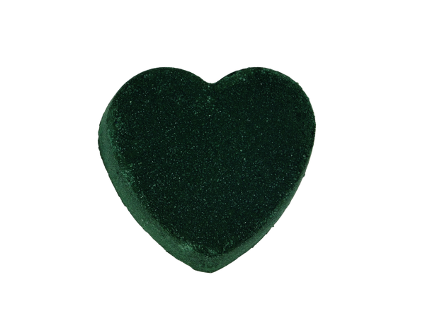 black heart shaped bath bomb