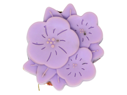 pastel purple flower soap