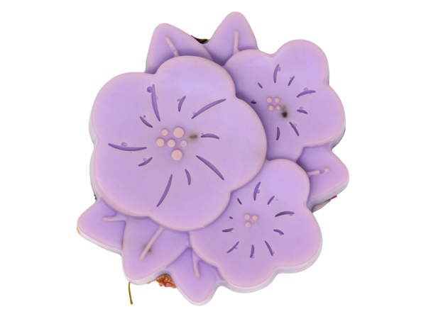 pastel purple flower soap