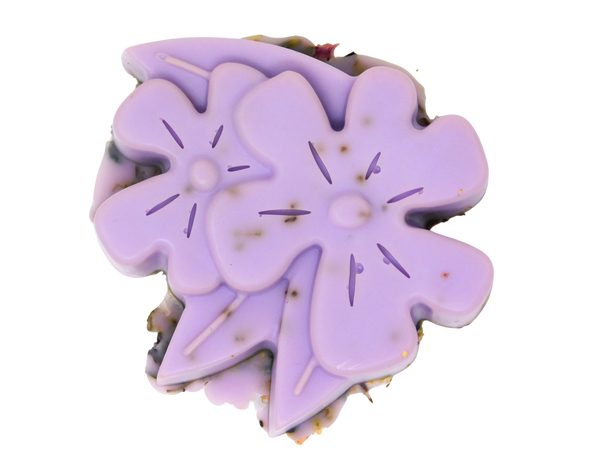 pastel purple flower soap