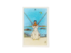 soap with the two of swords tarot card on it