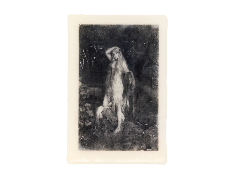 image soap of a witch by a well shedding her skin