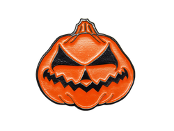 hallowmas design in enamel pin form