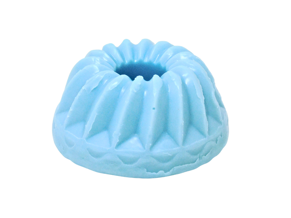 light blue bundt cake shaped soap