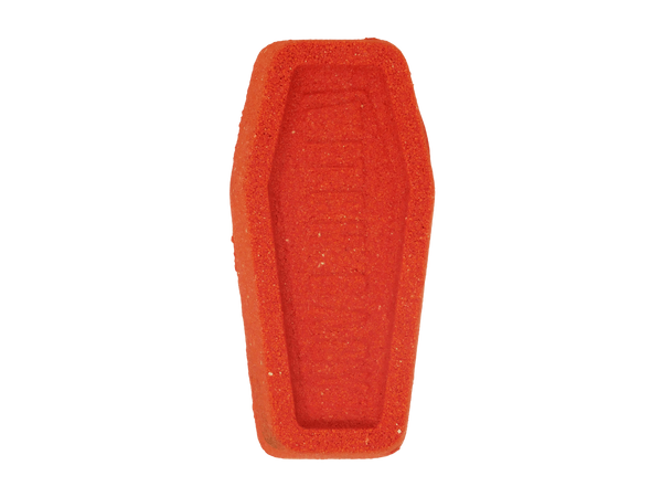 red coffin bath bomb