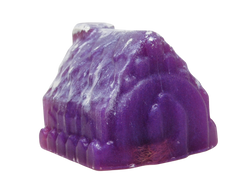 purple house shaped soap with snowy roof